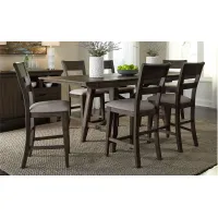 Double Bridge 7-pc. Counter Height Dining Set in Dark Brown by Liberty Furniture