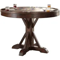 Gettysburg Counter-Height Game Table in Dark Distressed by ECI