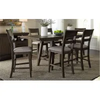 Double Bridge 7-pc. Counter Height Dining Set in Dark Brown by Liberty Furniture