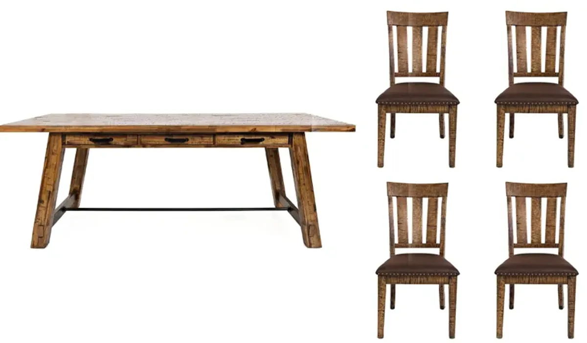 Cannon Valley 5-pc. Trestle Dining Set