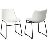 Brigham Dining Chair - Set of 2 in White by Ashley Furniture