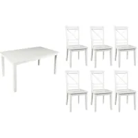 Simplicity 7-pc. Dining Set in Paperwhite by Jofran