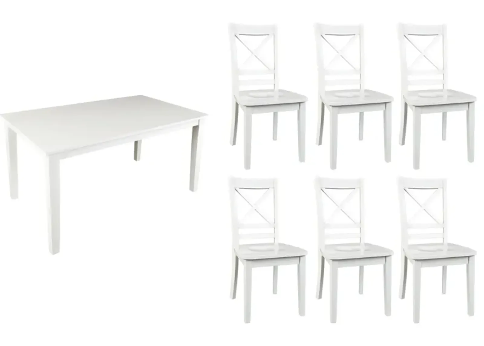 Simplicity 7-pc. Dining Set in Paperwhite by Jofran