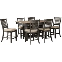 Vail 7-pc. Counter-Height Dining Set in Black/Gray by Ashley Furniture