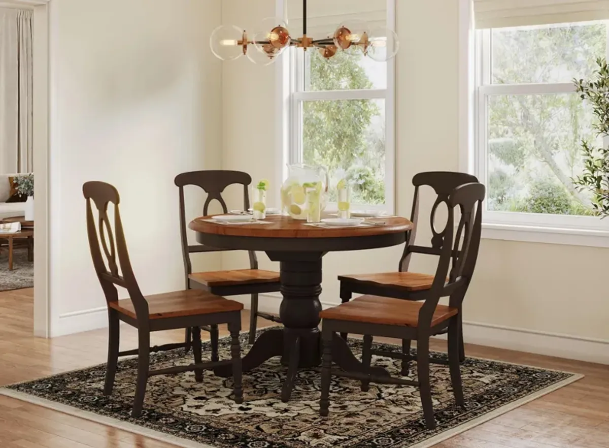 Kenton 5-pc. Dining Set in Ebony/Dark Walnut by Bellanest