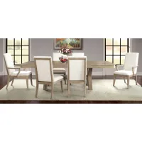 Torrin 7-pc. Dining Set w/ Upholstered Chairs in Natural by Riverside Furniture