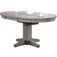 Graystone Dining Table w/ Leaf in Burnished Gray by ECI