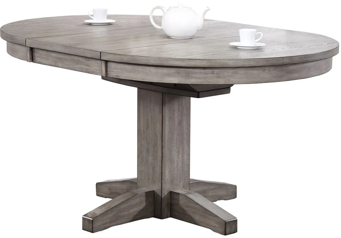 Graystone Dining Table w/ Leaf in Burnished Gray by ECI