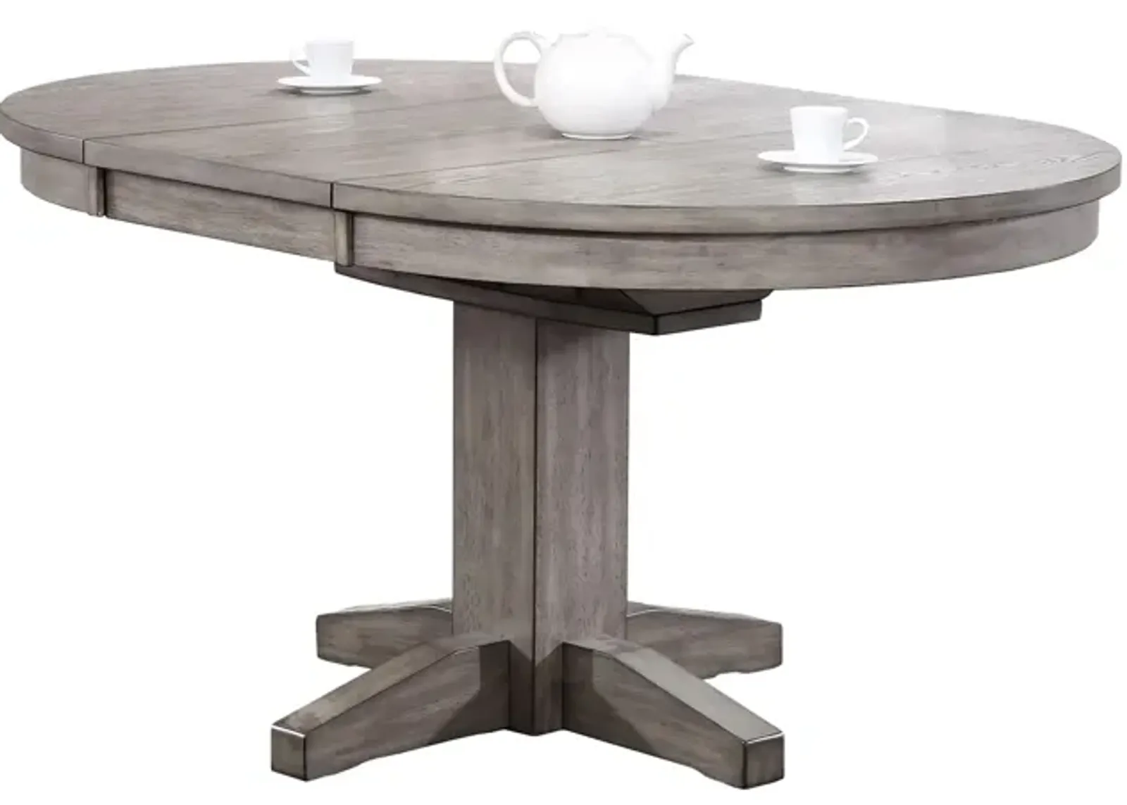 Graystone Dining Table w/ Leaf in Burnished Gray by ECI