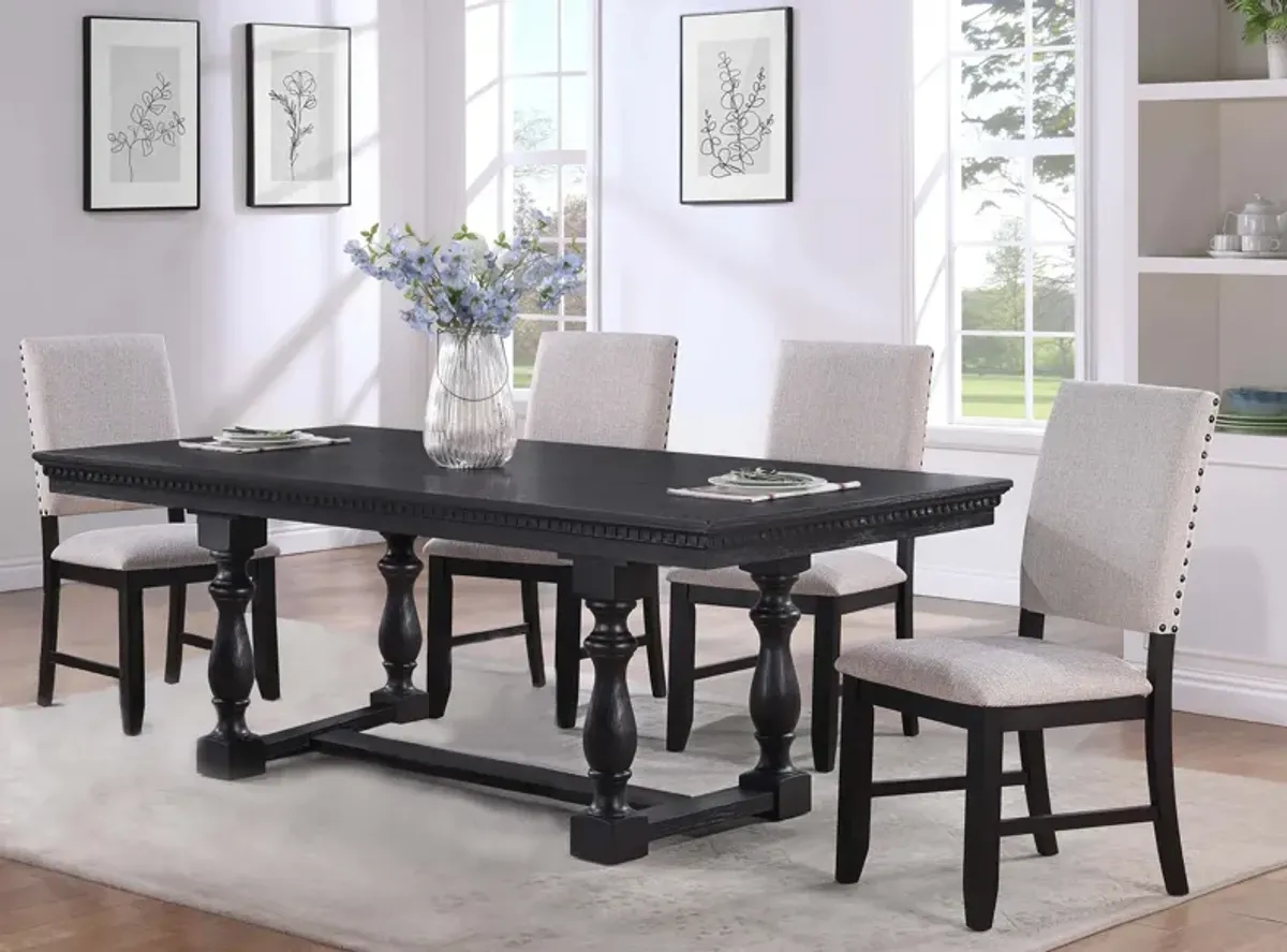 Regent 5-pc. Dining Set in Charcoal by Crown Mark