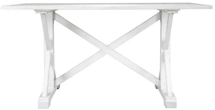 Joy Cardwell Farmhouse Dining Table in White by SEI Furniture