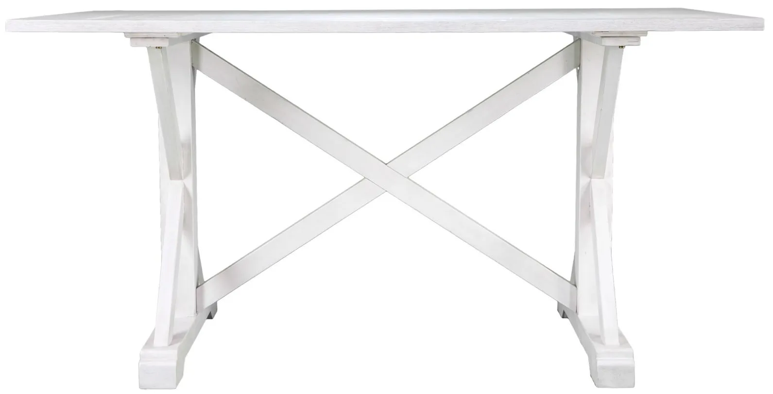 Joy Cardwell Farmhouse Dining Table in White by SEI Furniture