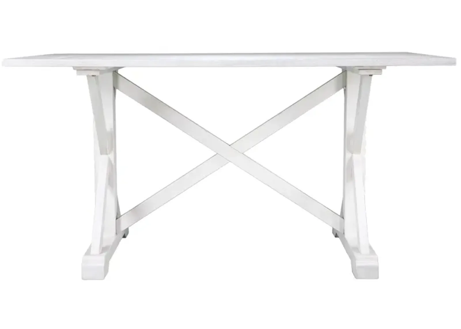 Joy Cardwell Farmhouse Dining Table in White by SEI Furniture