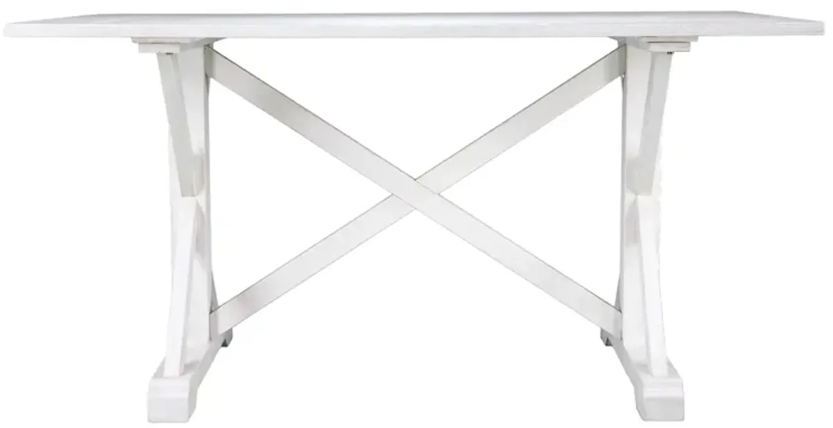 Joy Cardwell Farmhouse Dining Table in White by SEI Furniture