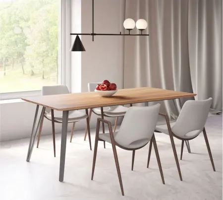 Perpignan Dining Table in Brown, Gray by Zuo Modern
