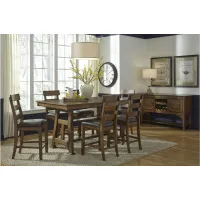 Ozark 7-pc. Counter-Height Dining Set in Warm Pecan by A-America