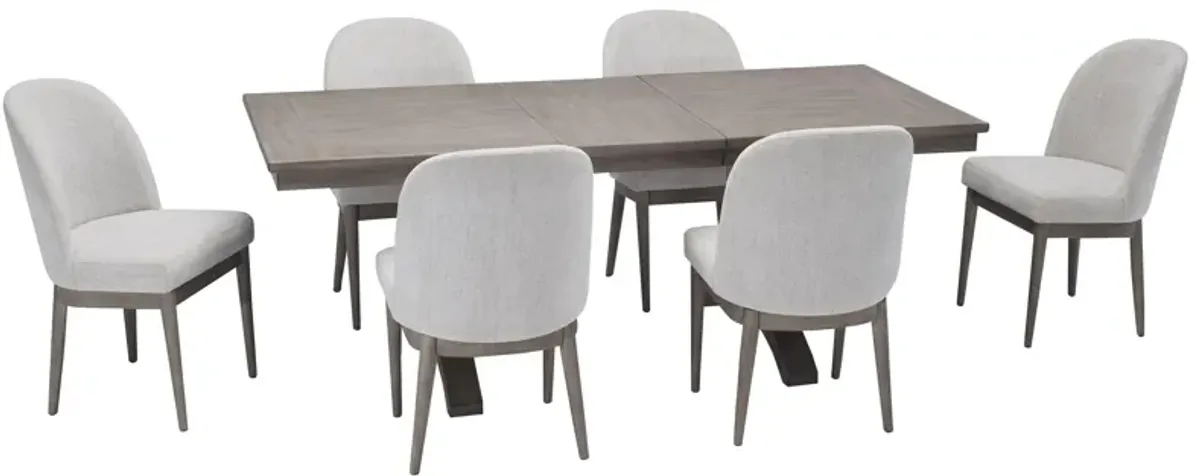 Zager 7-pc. Dining Set in Gray by Davis Intl.