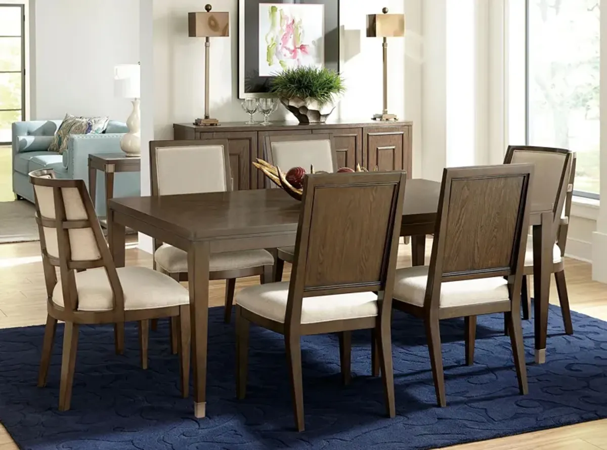 Huntington Park 7-pc. Rectangle Dining Set in Dark Elm by Riverside Furniture