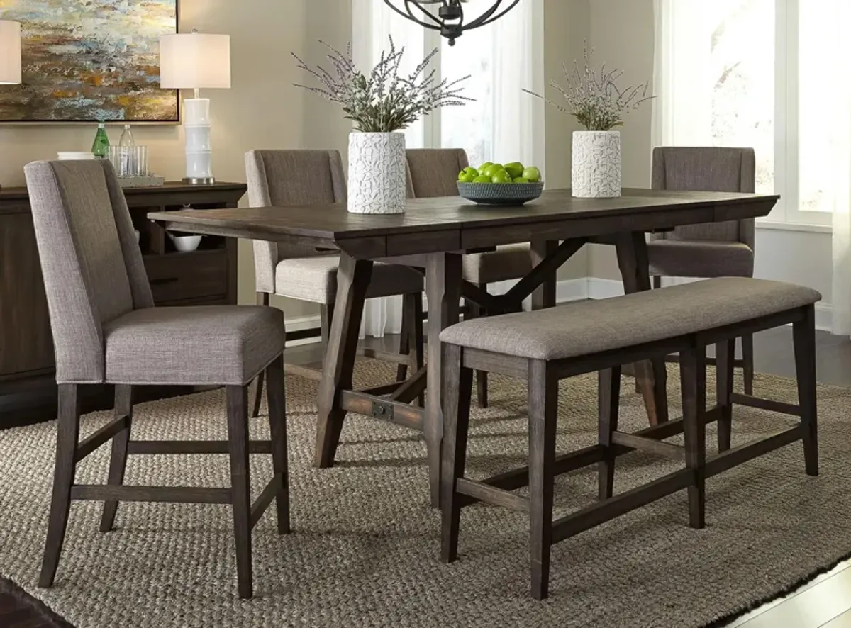 Double Bridge 6-pc. Counter Height Dining Set