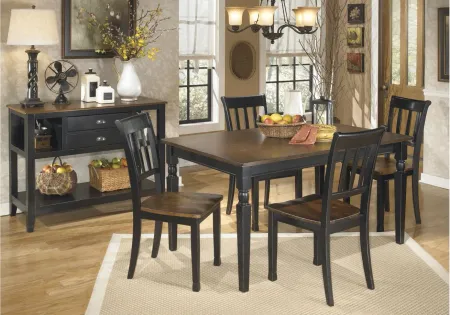Owingsville 5-pc Dining Set in Black/Brown by Ashley Furniture