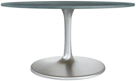 Metropolis Dining Table in Black, Silver by Zuo Modern