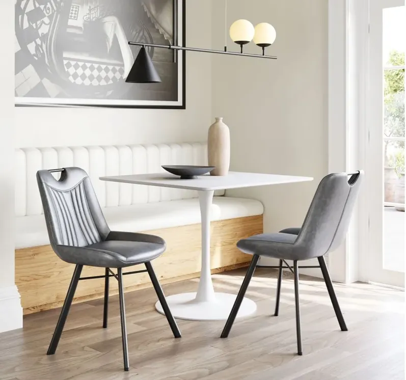 Molly Dining Table in White by Zuo Modern