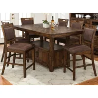 Cannon Valley 7-pc. Counter-Height Dining Set in Brown / Distressed Medium Brown by Jofran