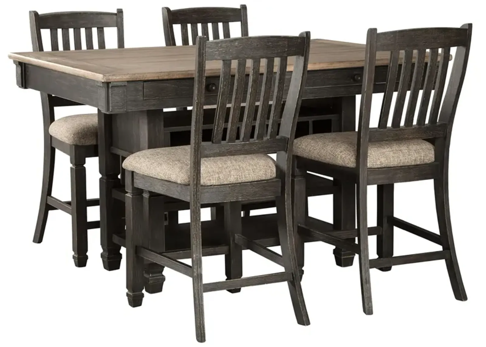 Vail 5-pc. Counter-Height Dining Set in Black/Gray by Ashley Furniture