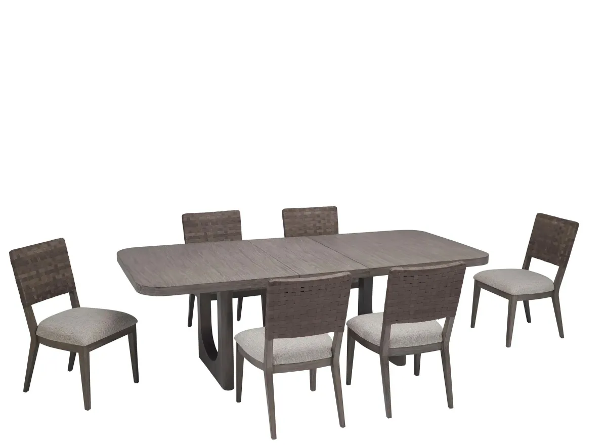 Castleton 7-pc. Dining Set in Smoked Oyster by Bellanest.