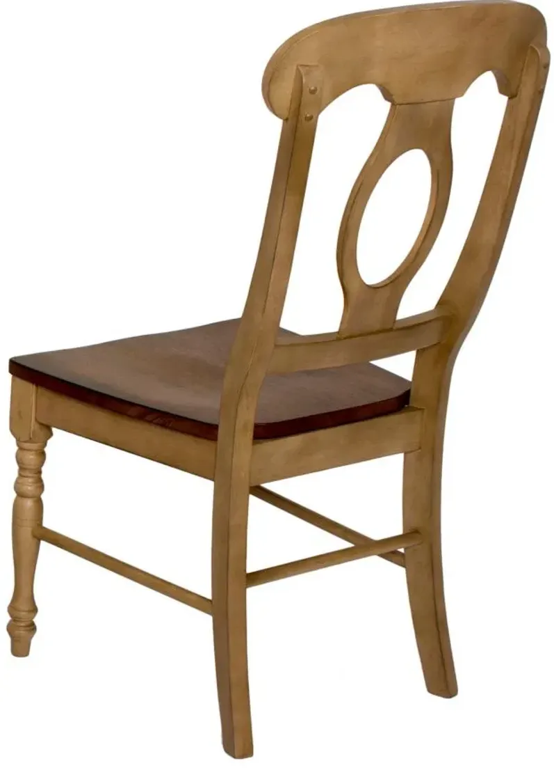 Brook Dining Chair: Set of 2 in Wheat and Pecan by Sunset Trading