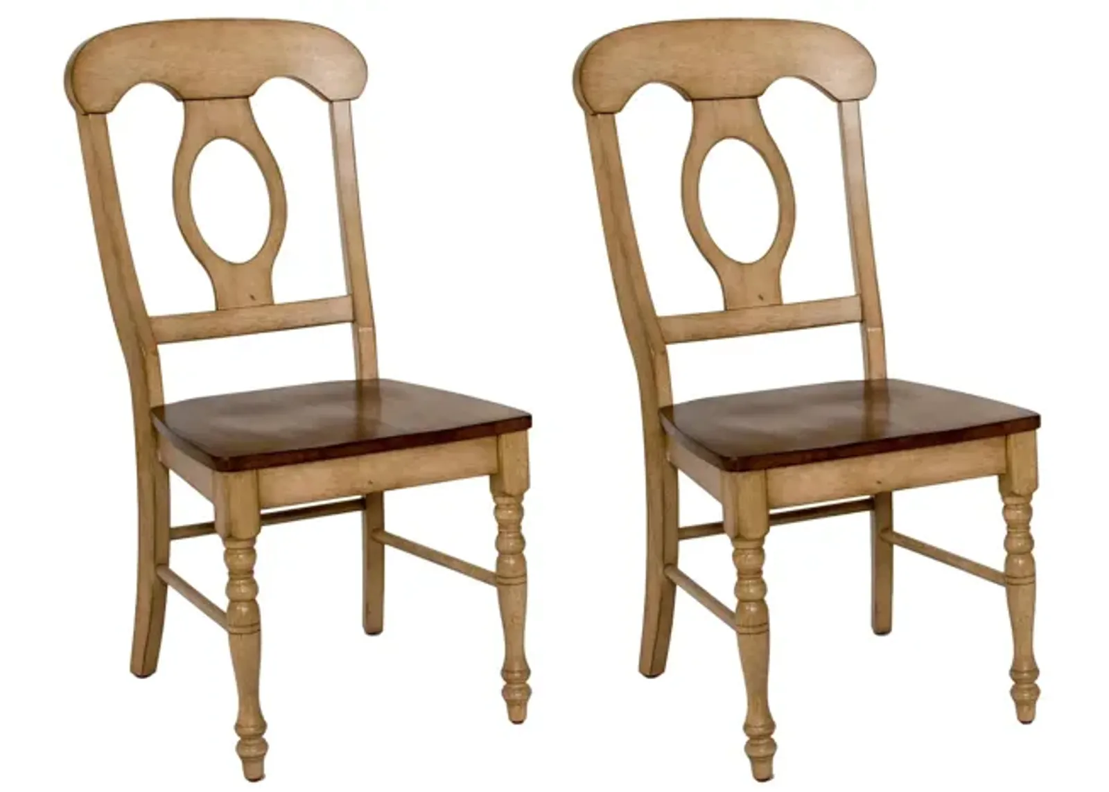 Brook Dining Chair: Set of 2 in Wheat and Pecan by Sunset Trading