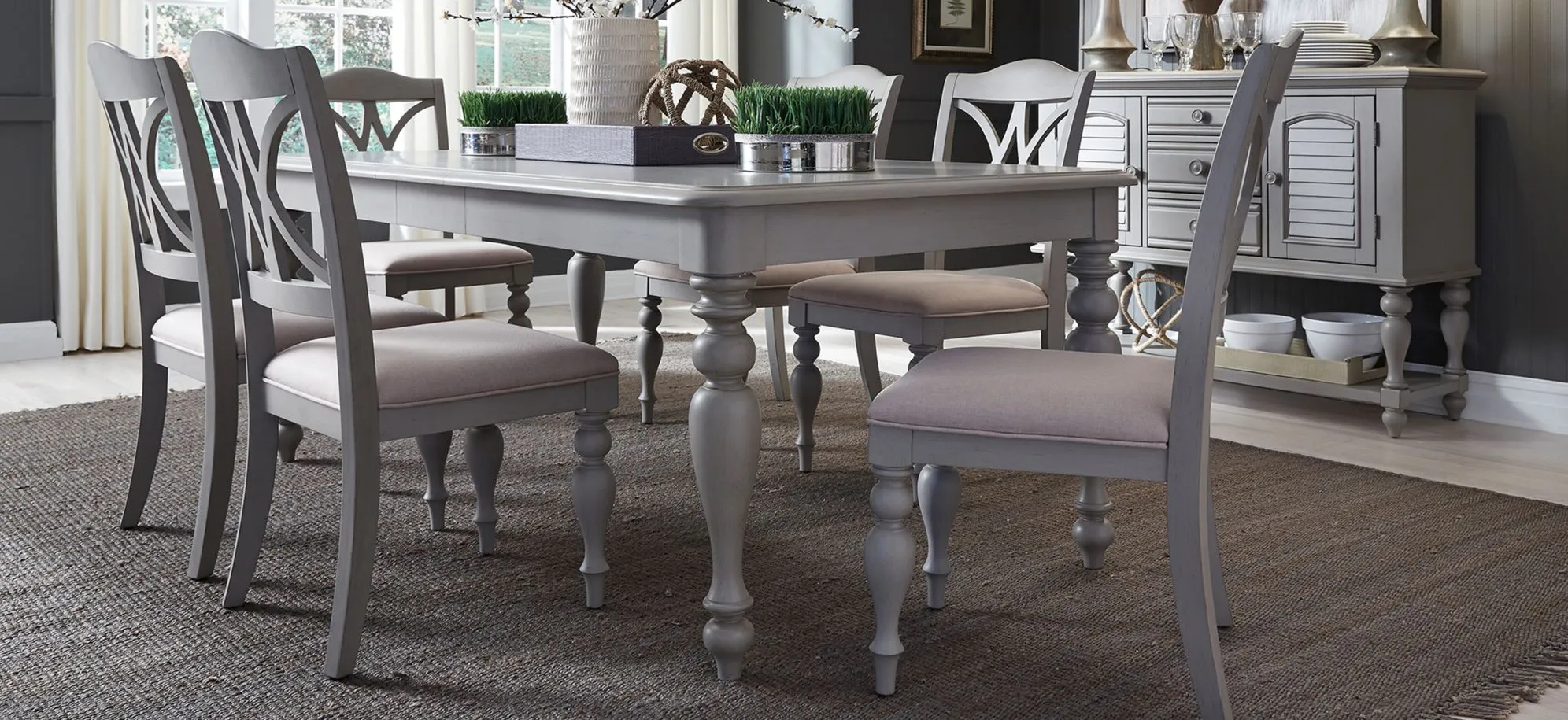 Summer House 7-pc. Dining Set in Dove Gray by Liberty Furniture