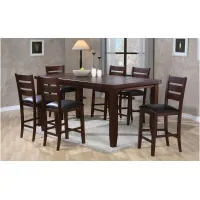 Bardstown 7-pc. Counter-Height Dining Set in Oak / Espresso by Crown Mark