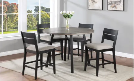 Mathis Counter Height Table in Black;Gray by Crown Mark
