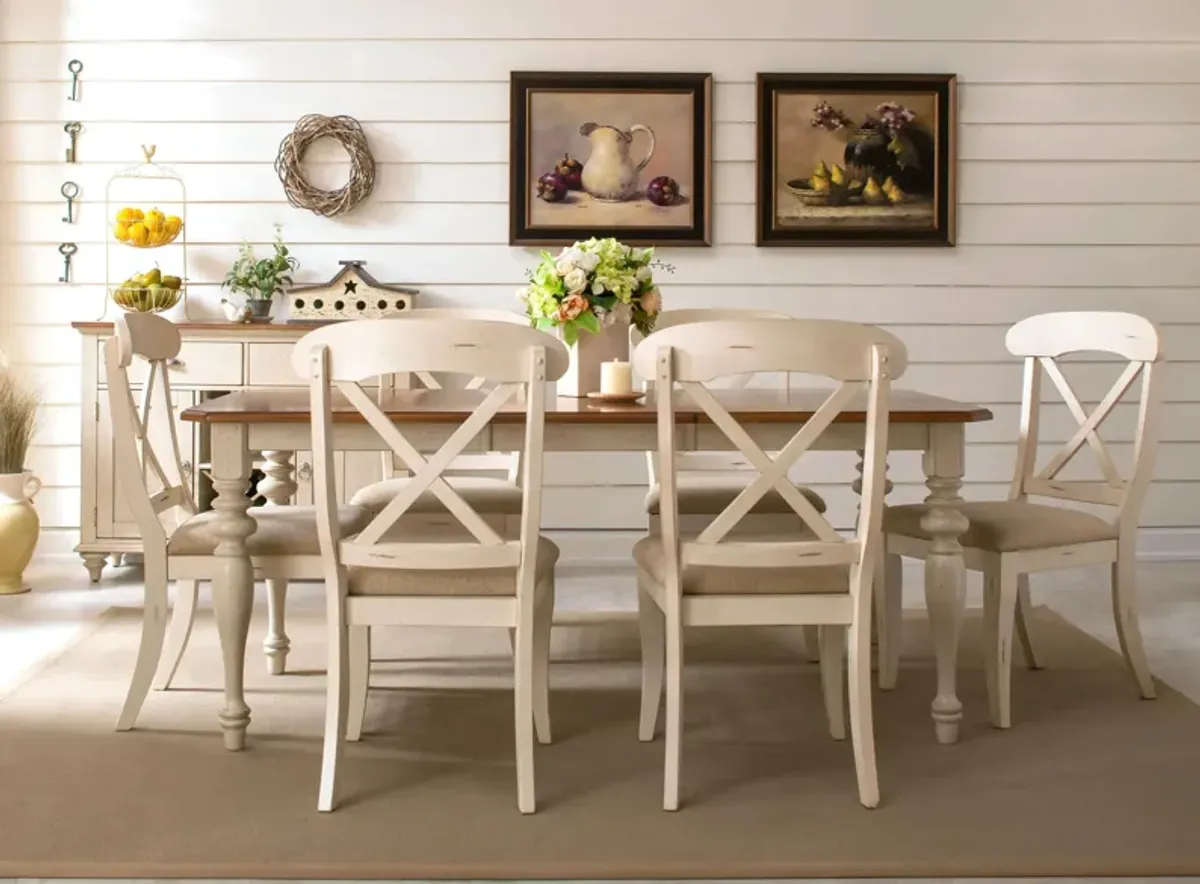 Sagamore 7-pc. Dining Set in Bisque / Natural Pine by Liberty Furniture