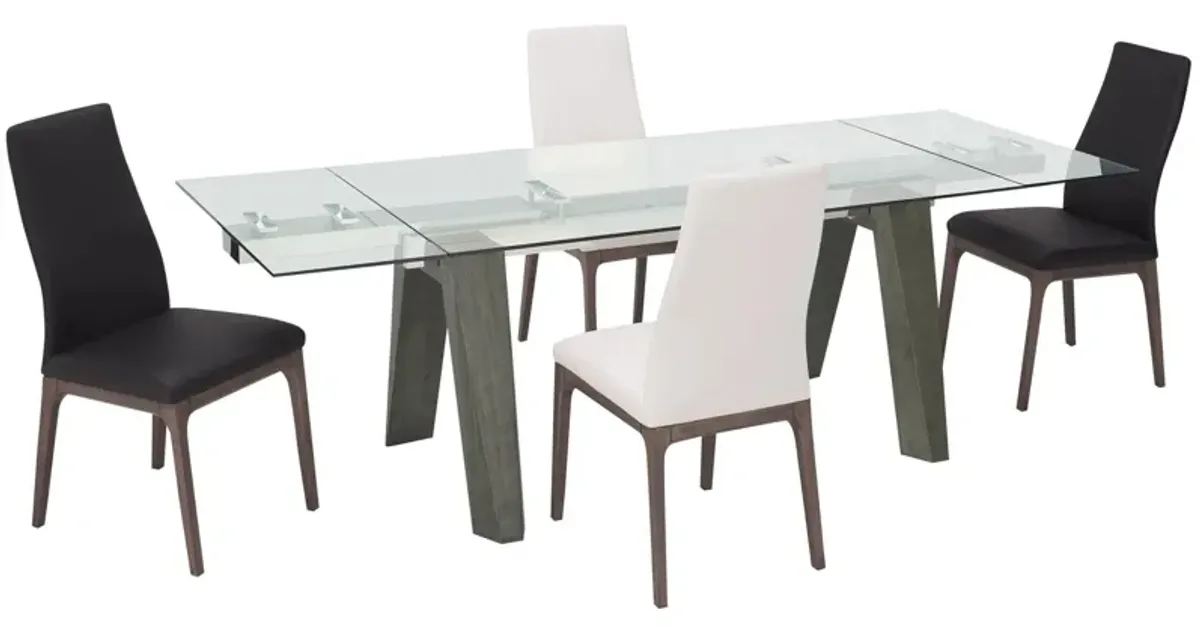 Sombra 5-pc. Dining Set (2 Black/2 White Chairs)