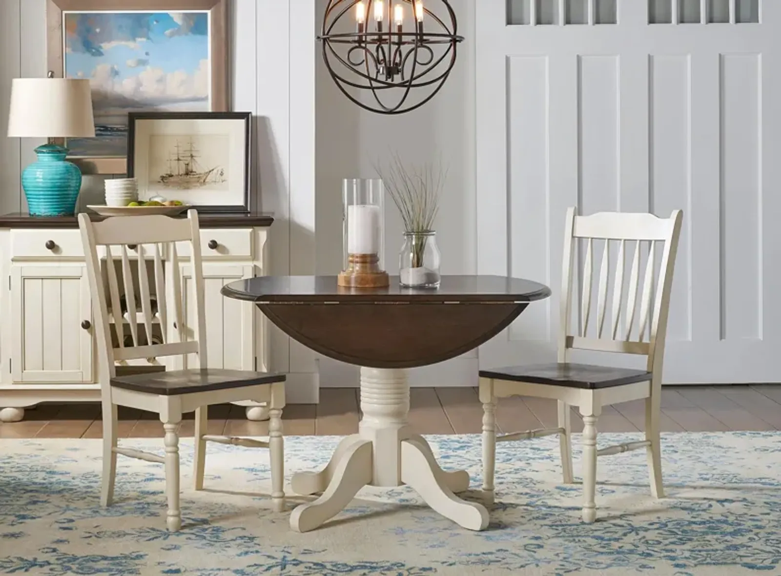 British Isles 3-pc. Slatback Drop-Leaf Dining Set