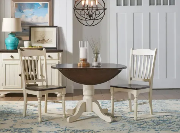 British Isles 3-pc. Slatback Drop-Leaf Dining Set