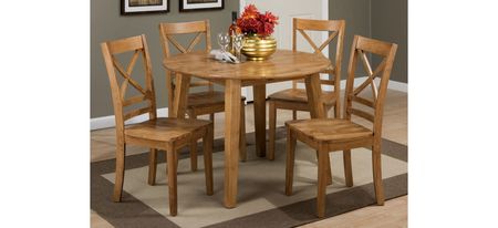Simplicity 5-pc. X-Back Dining Set in Honey by Jofran