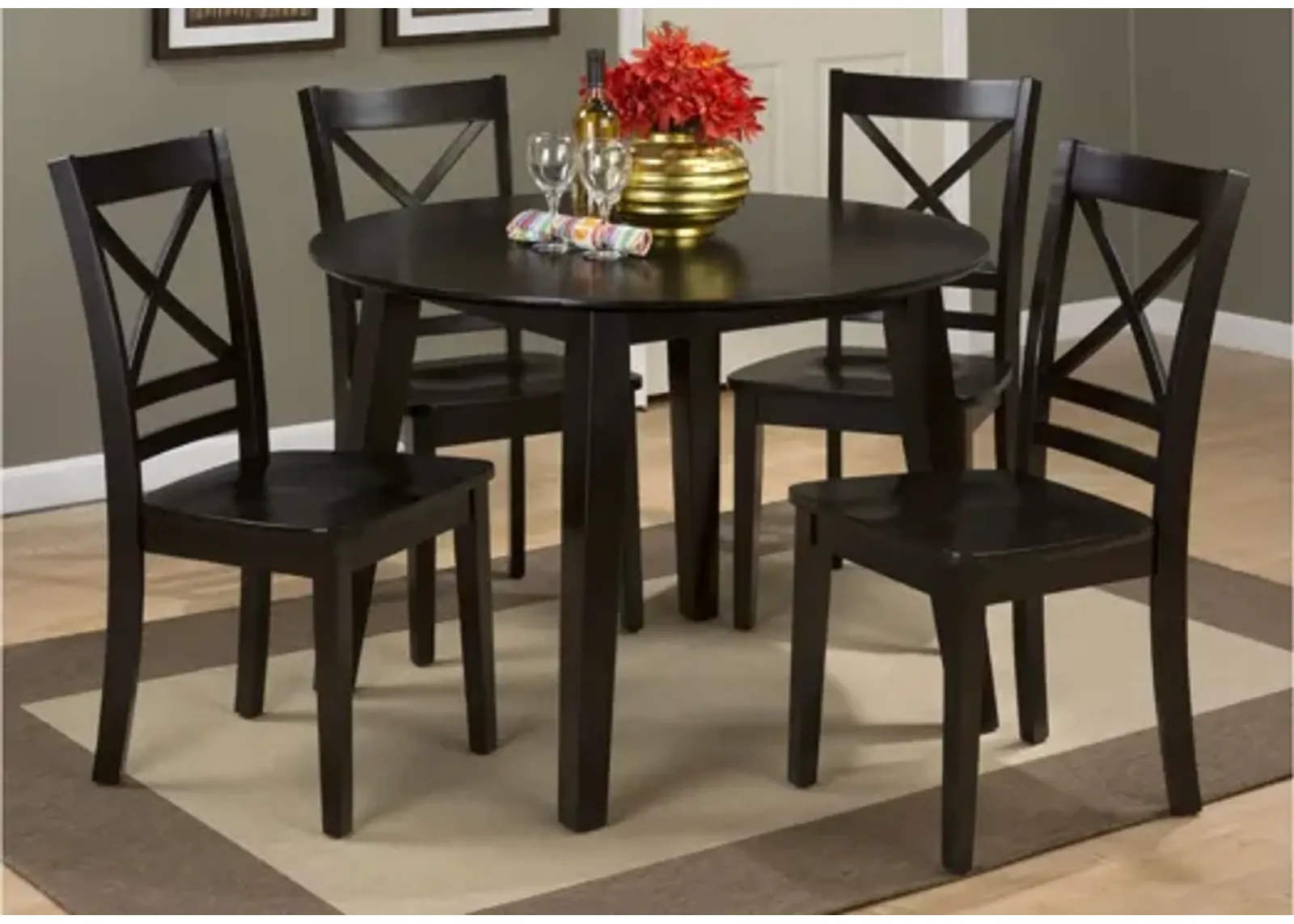 Simplicity 5-pc. X-Back Dining Set in Espresso by Jofran