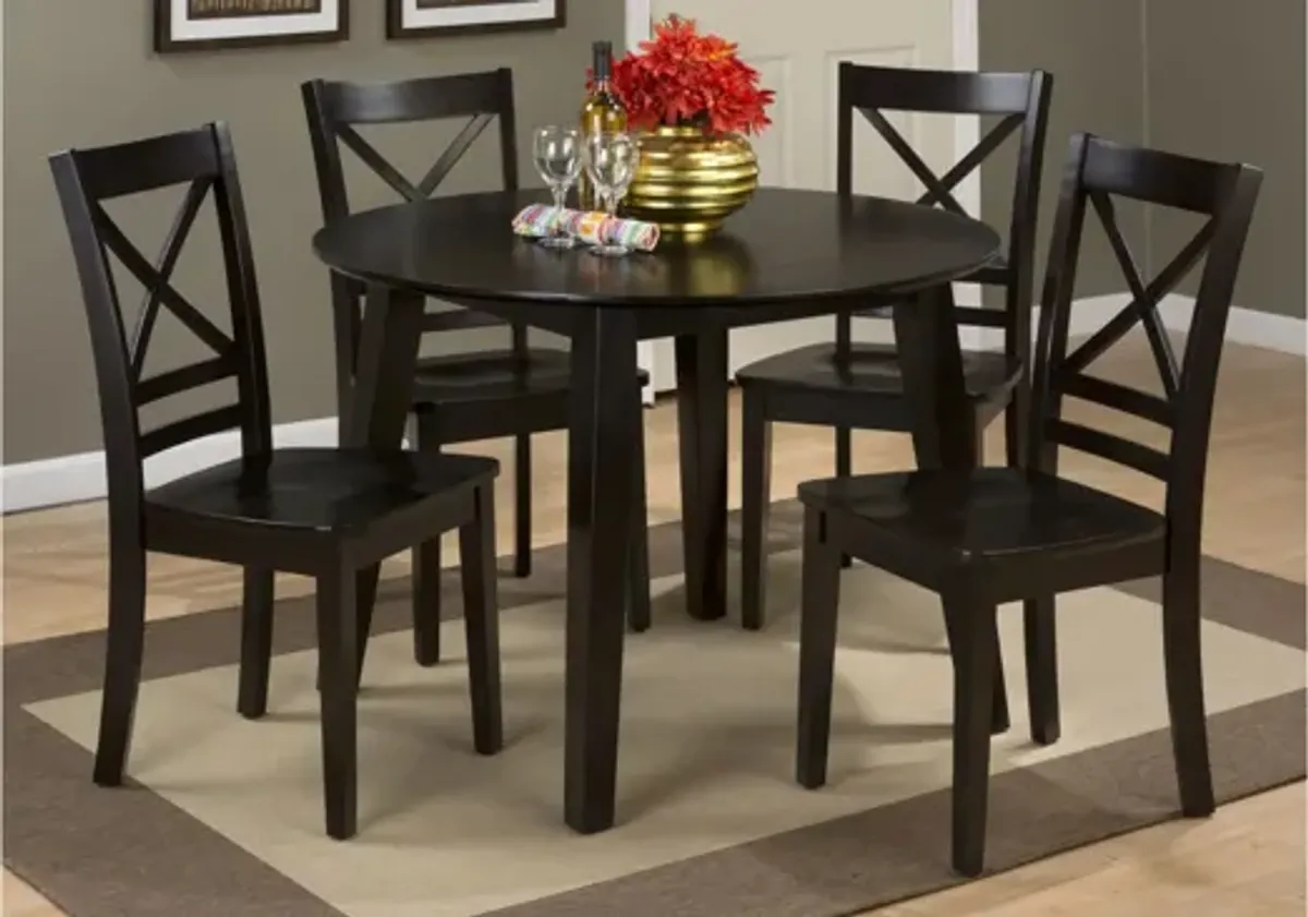 Simplicity 5-pc. X-Back Dining Set in Espresso by Jofran