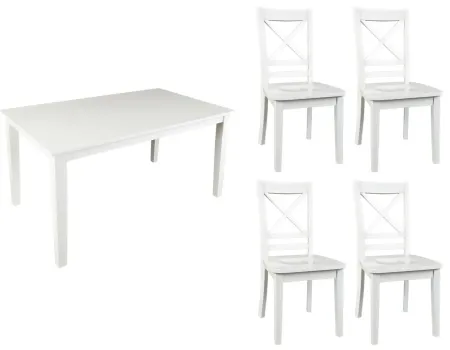 Simplicity 5-pc. Dining Set in Paperwhite by Jofran