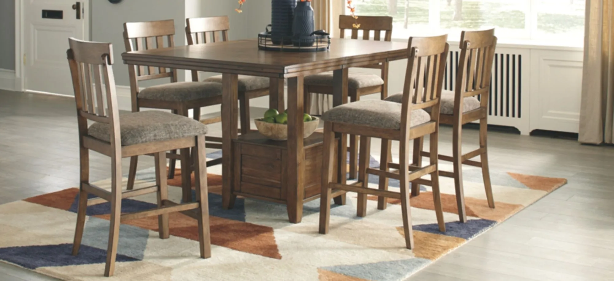 Beckenham 7pc. Counter Height Dining Set w/ Leaf