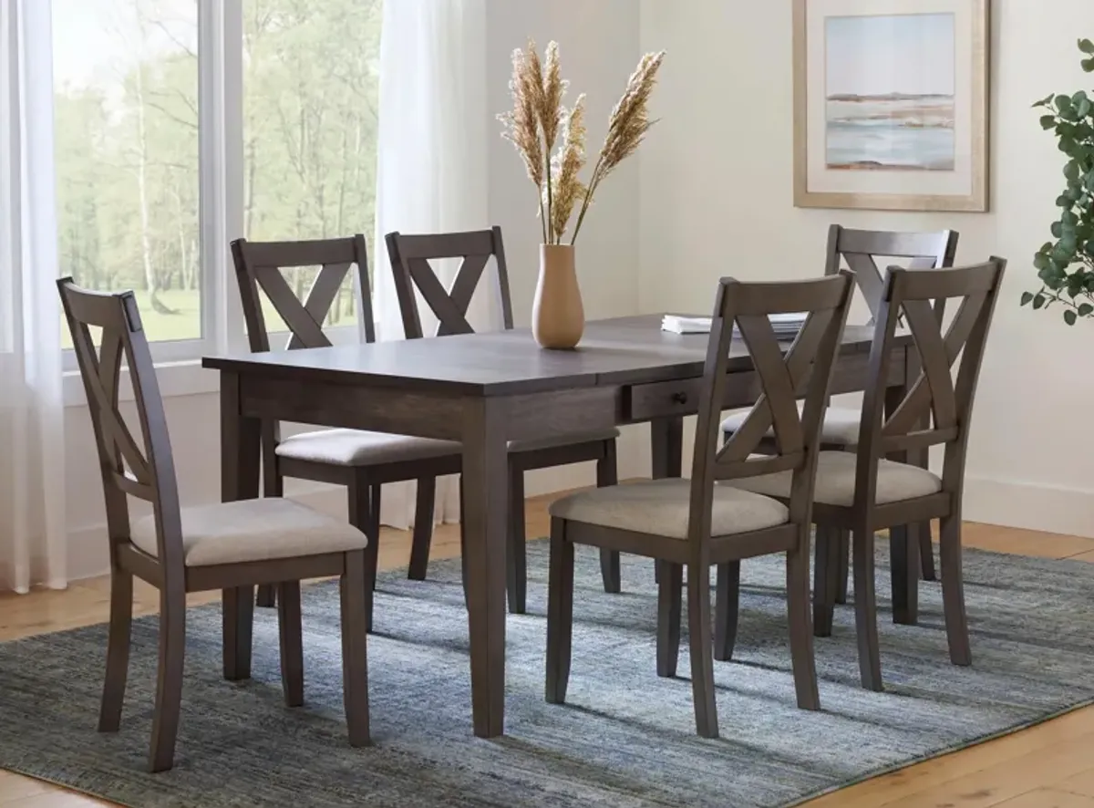 Melvin 7-pc. Dining Set in Dark Gray by Davis Intl.