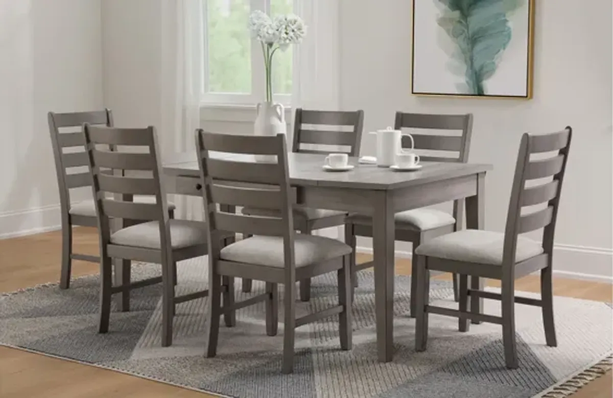 Taryn 7-pc. Dining Set in Light Gray by Davis Intl.