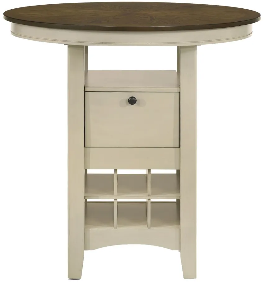 Mission Casuals Pub Table in Rustic White & French Oak by Intercon