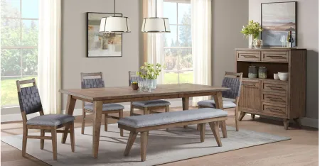 Oslo Dining Table in Weathered Chestnut by Intercon