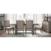 Lorient 7-pc. Dining Set in Light Brown by Homelegance