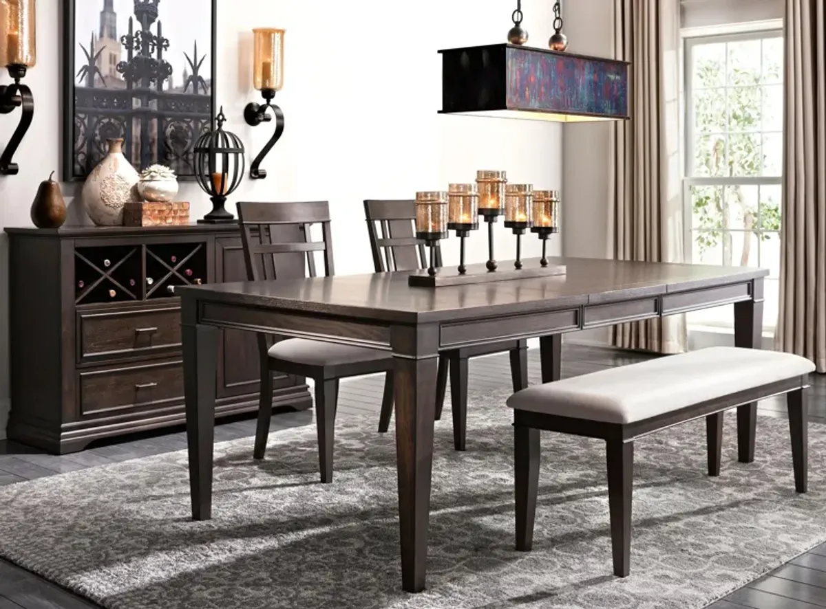 Sheffield 4-pc. Dining Set in Dark Oak / Light Brown by Homelegance