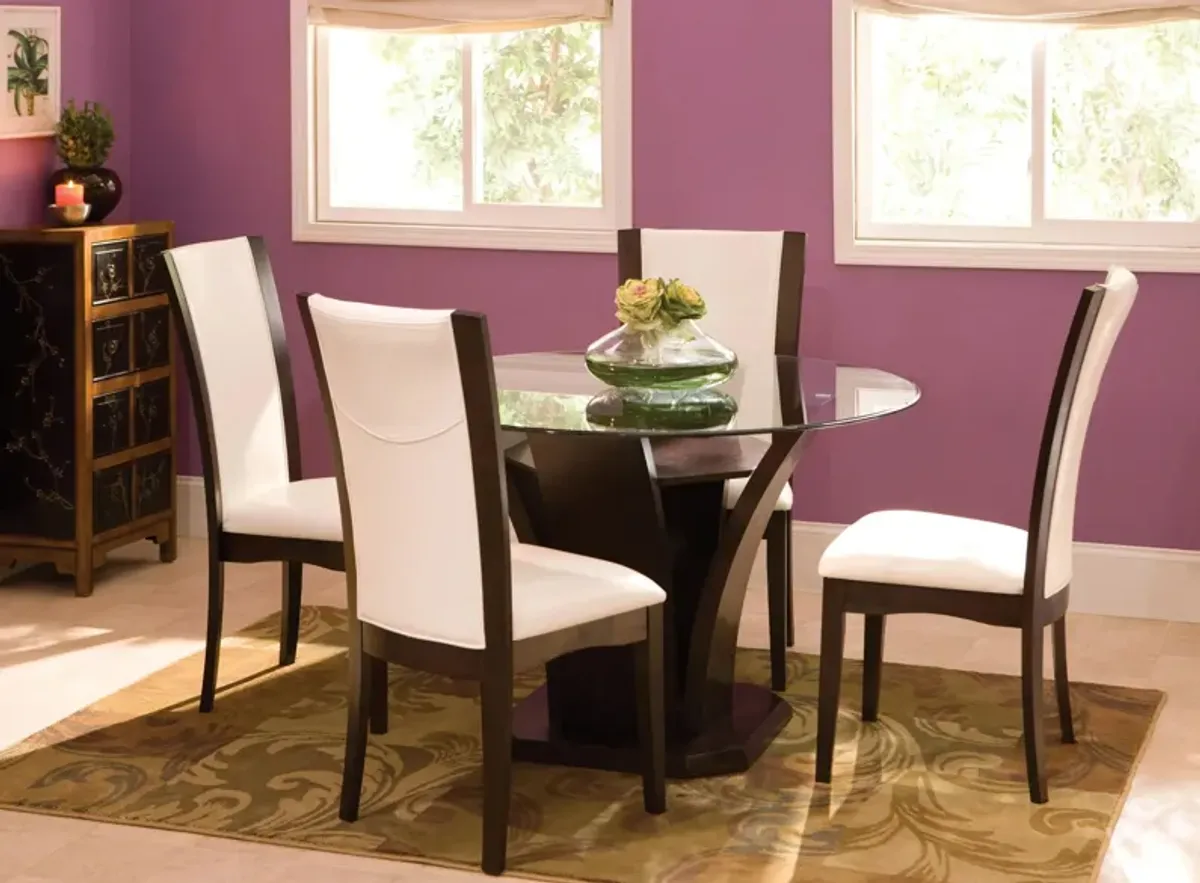 Venice 5-pc 48" Glass Dining Set